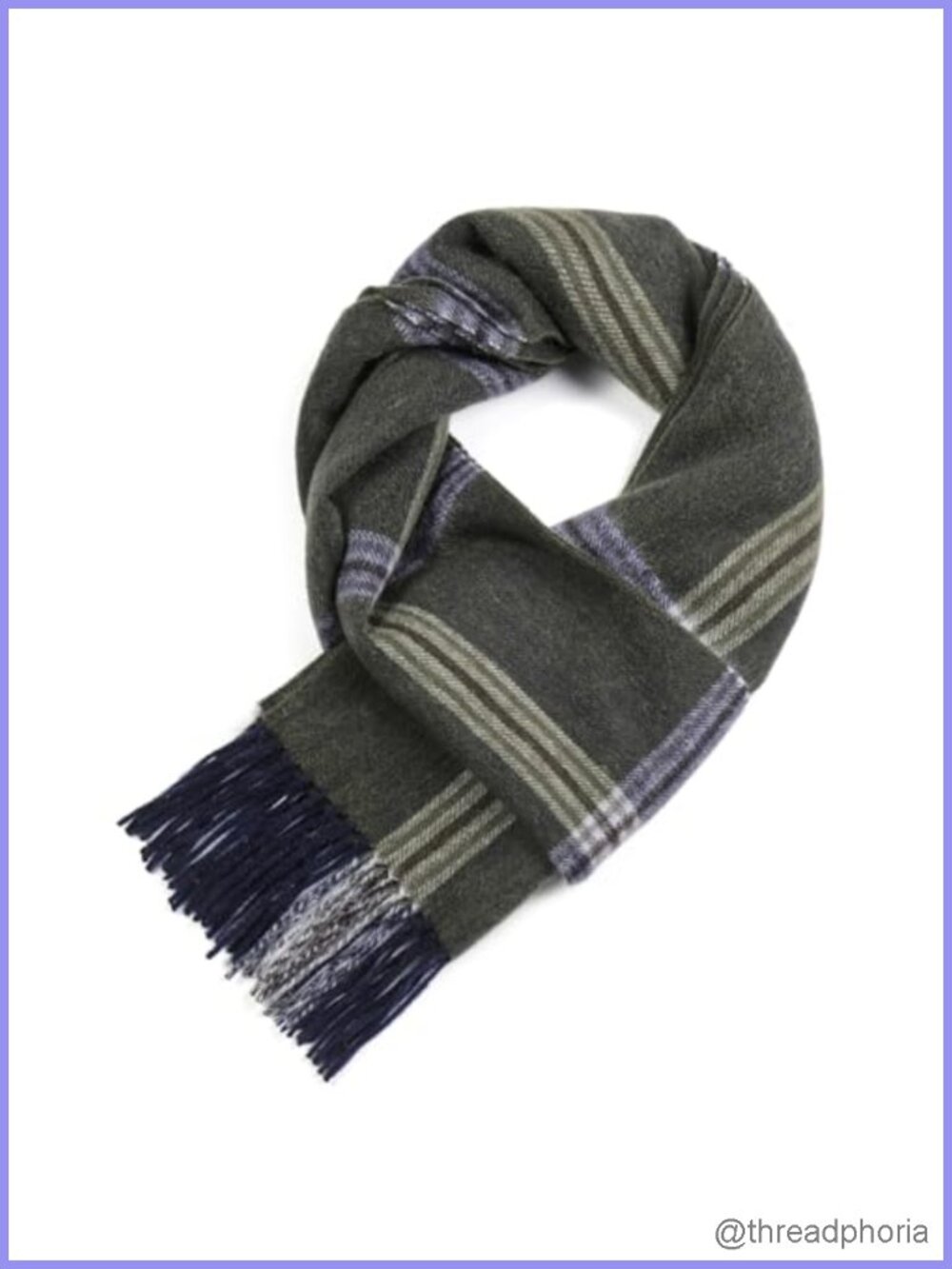 100% Wool Plaid Scarf for Men Women Tartan Wrap Shawl